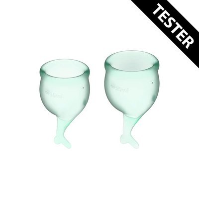 Feel Secure Menstrual Cup - Light green - Tester Satisfyer