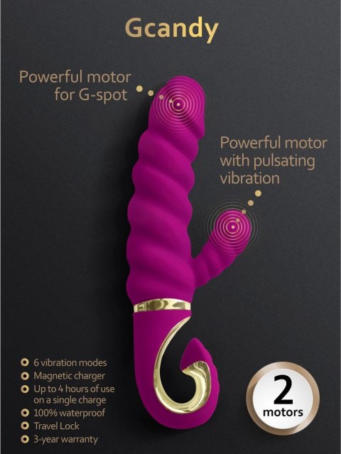 G - vibe - Wibrator - podwójny króliczek Candy G-Vibe G - vibe - Wibrator - podwójny króliczek Candy G-Vibe