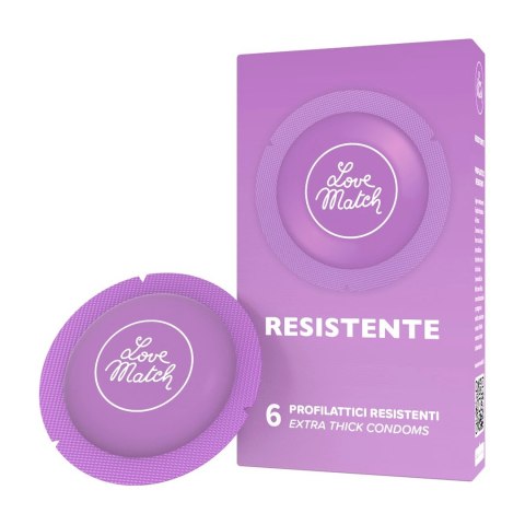 Love Match - Prezerwatywy mocne Resistente 6 sztuk Love Match Love Match - Prezerwatywy mocne Resistente 6 sztuk Love Match