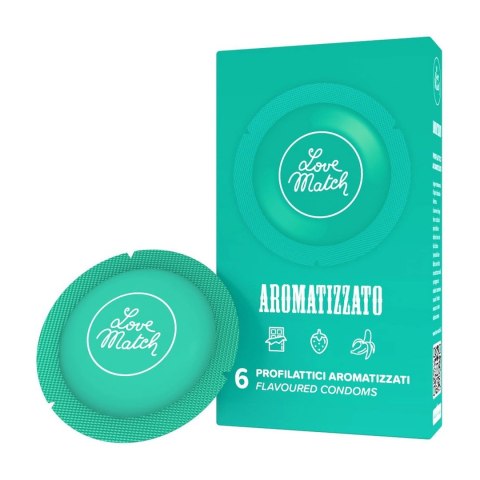 Love Match - Prezerwatywy smakowe - 6 sztuk Love Match Love Match - Prezerwatywy smakowe - 6 sztuk Love Match
