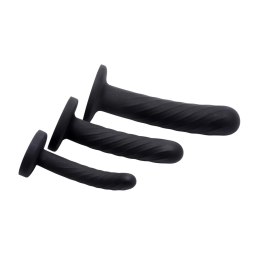 XR Brands - 3 sztuki silikonowych dildo do założenia na pasku XR Brands