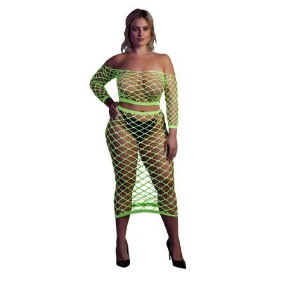 Top z długim rękawem i długą spódnicą XL/XXXXL Ouch! by shots Ouch! by Shots Top z długim rękawem i długą spódnicą XL/XXXXL Ouch! by shots Ouch! by Shots