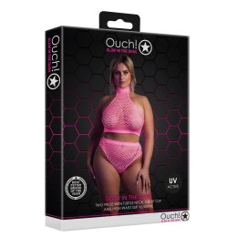 Zestaw top ze stójką i majtki z wysokim stanem XL/XXXXL Ouch! by shots Ouch! by Shots
