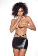Spódnica ze sztucznej skóry z odkrytymi plecami i ramiączkami Allure Allure