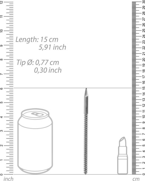 Cewka ze stali nierdzewnej prążkowana 8mm Ouch! by shots Ouch! by Shots Cewka ze stali nierdzewnej prążkowana 8mm Ouch! by shots Ouch! by Shots