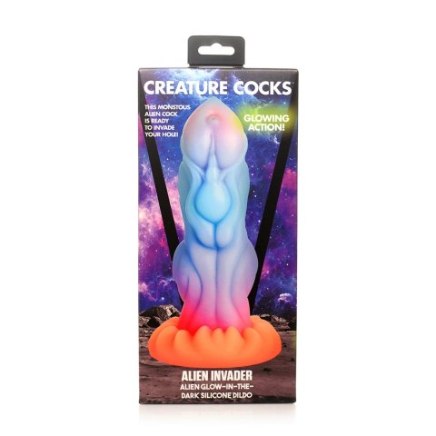 Świecące w ciemności silikonowe dildo Alien XR Brands XR Brands Świecące w ciemności silikonowe dildo Alien XR Brands XR Brands