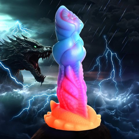 Świecące w ciemności silikonowe dildo Aqua Cock XR Brands XR Brands Świecące w ciemności silikonowe dildo Aqua Cock XR Brands XR Brands