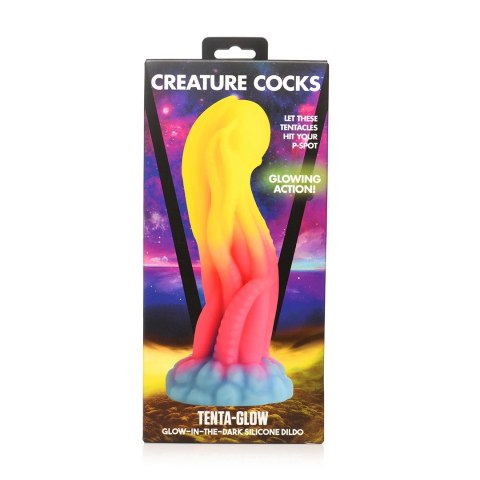 Świecące w ciemności silikonowe dildo Tenta XR Brands XR Brands Świecące w ciemności silikonowe dildo Tenta XR Brands XR Brands