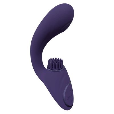 Vive - Wibrator G-Spot z potrójnym silnikiem, falą pulsacyjną i wibrującym włosiem VIVE by Shots Vive - Wibrator G-Spot z potrójnym silnikiem, falą pulsacyjną i wibrującym włosiem VIVE by Shots