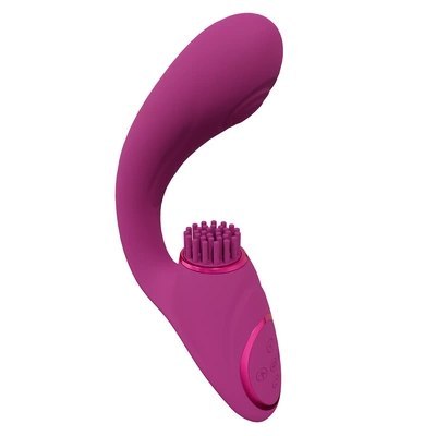 Vive - Wibrator G-Spot z potrójnym silnikiem, falą pulsacyjną i wibrującym włosiem VIVE by Shots Vive - Wibrator G-Spot z potrójnym silnikiem, falą pulsacyjną i wibrującym włosiem VIVE by Shots