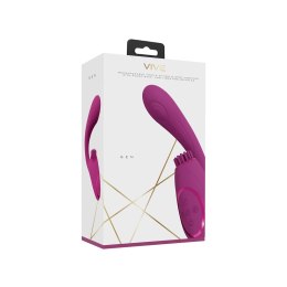 Vive - Wibrator G-Spot z potrójnym silnikiem, falą pulsacyjną i wibrującym włosiem VIVE by Shots