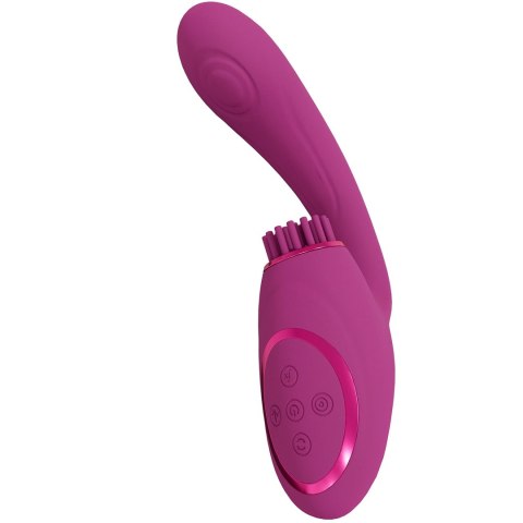 Vive - Wibrator G-Spot z potrójnym silnikiem, falą pulsacyjną i wibrującym włosiem VIVE by Shots Vive - Wibrator G-Spot z potrójnym silnikiem, falą pulsacyjną i wibrującym włosiem VIVE by Shots