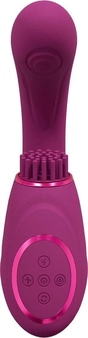 Vive - Wibrator G-Spot z potrójnym silnikiem, falą pulsacyjną i wibrującym włosiem VIVE by Shots Vive - Wibrator G-Spot z potrójnym silnikiem, falą pulsacyjną i wibrującym włosiem VIVE by Shots