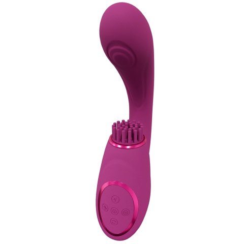 Vive - Wibrator G-Spot z potrójnym silnikiem, falą pulsacyjną i wibrującym włosiem VIVE by Shots Vive - Wibrator G-Spot z potrójnym silnikiem, falą pulsacyjną i wibrującym włosiem VIVE by Shots
