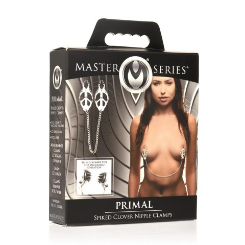 Zaciski na sutki w kształcie koniczyny z kolcami Primal XR Brands XR Brands Zaciski na sutki w kształcie koniczyny z kolcami Primal XR Brands XR Brands
