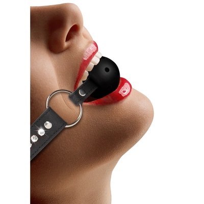 Breathable Ball Gag with with Diamond Studded Straps Ouch! by shots Ouch! by Shots Breathable Ball Gag with with Diamond Studded Straps Ouch! by shots Ouch! by Shots