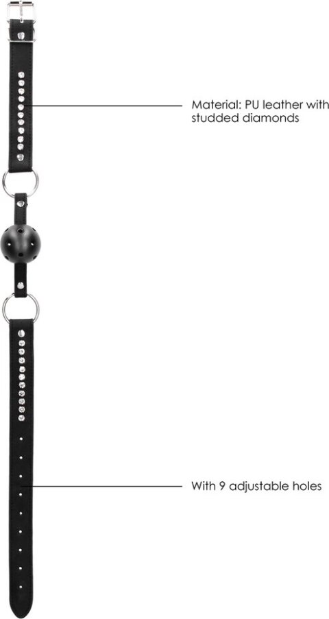 Breathable Ball Gag with with Diamond Studded Straps Ouch! by shots Ouch! by Shots Breathable Ball Gag with with Diamond Studded Straps Ouch! by shots Ouch! by Shots