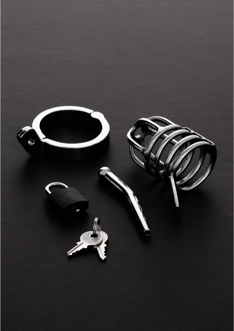 Steel - Klatka cnoty - w zestawie kłódka+klucz 45 mm Steel by Shots Steel - Klatka cnoty - w zestawie kłódka+klucz 45 mm Steel by Shots