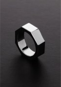 Steel - Pierścień erekcyjny przedłużający erekcję - 0.6 x 0.2 x 55 / 15 x 6 x 55 mm Steel by Shots