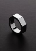Steel - Pierścień erekcyjny przedłużający erekcję - 0.6 x 0.2 x 55 / 15 x 6 x 55 mm Steel by Shots