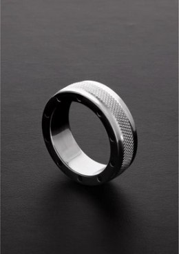 Steel - Pierścień erekcyjny z 11 otworami wentylacyjnymi - 0.6 x 1.8 / 15 x 45 mm Steel by Shots
