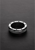 Steel - Pierścień erekcyjny z 11 otworami wentylacyjnymi - 0.6 x 1.8 / 15 x 45 mm Steel by Shots