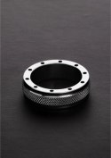 Steel - Pierścień erekcyjny z 11 otworami wentylacyjnymi - 0.6 x 2.2 / 15 x 55 mm Steel by Shots