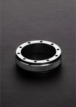 Steel - Pierścień erekcyjny z 11 otworami wentylacyjnymi - 0.6 x 2.2 / 15 x 55 mm Steel by Shots