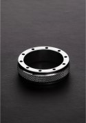 Steel - Pierścień erekcyjny z 11 otworami wentylacyjnymi - 0.6 x 2.2 / 15 x 55 mm Steel by Shots