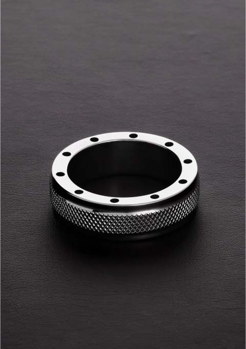 Steel - Pierścień erekcyjny z 11 otworami wentylacyjnymi - 0.6 x 2.2 / 15 x 55 mm Steel by Shots Steel - Pierścień erekcyjny z 11 otworami wentylacyjnymi - 0.6 x 2.2 / 15 x 55 mm Steel by Shots