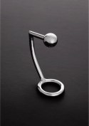Steel - Pierścień erekcyjny z kulką analną - 1.6 x 1.2 / 40/30 mm Steel by Shots