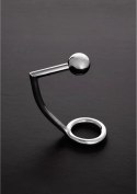 Steel - Pierścień erekcyjny z kulką analną - 1.6 x 1.2 / 40/30 mm Steel by Shots
