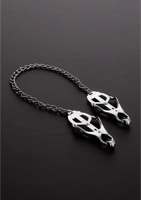 Steel - Zacisk na sutek Clover z łańcuszkiem Steel by Shots Steel - Zacisk na sutek Clover z łańcuszkiem Steel by Shots