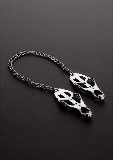 Steel - Zacisk na sutek Clover z łańcuszkiem Steel by Shots Steel - Zacisk na sutek Clover z łańcuszkiem Steel by Shots