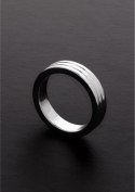 Żebrowany pierścień erekcyjny - 0.4 x 1.8 / 10 x 45 mm Steel by Shots