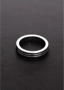 Żebrowany pierścień erekcyjny - 0.4 x 1.8 / 10 x 45 mm Steel by Shots