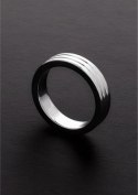 Żebrowany pierścień erekcyjny - 0,4 x 2 / 10 x 50 mm Steel by Shots