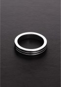 Żebrowany pierścień erekcyjny - 0,4 x 2 / 10 x 50 mm Steel by Shots