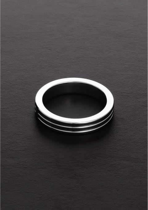 Żebrowany pierścień erekcyjny - 0,4 x 2 / 10 x 50 mm Steel by Shots Żebrowany pierścień erekcyjny - 0,4 x 2 / 10 x 50 mm Steel by Shots
