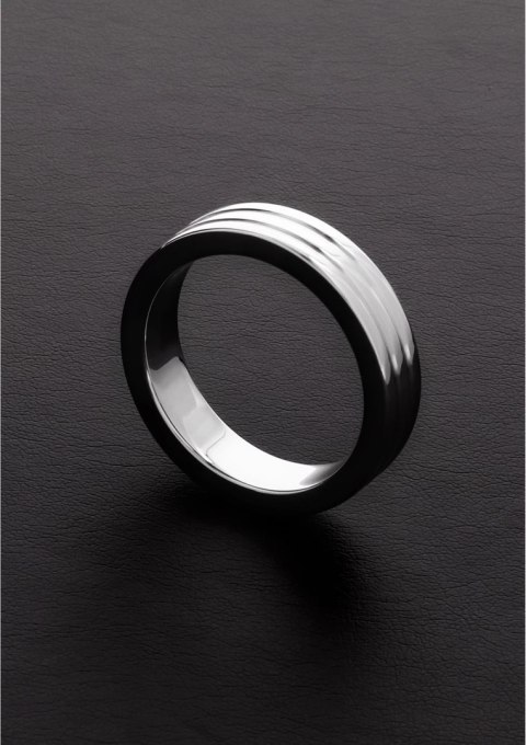 Żebrowany pierścień erekcyjny - 0,4 x 2 / 10 x 50 mm Steel by Shots Żebrowany pierścień erekcyjny - 0,4 x 2 / 10 x 50 mm Steel by Shots