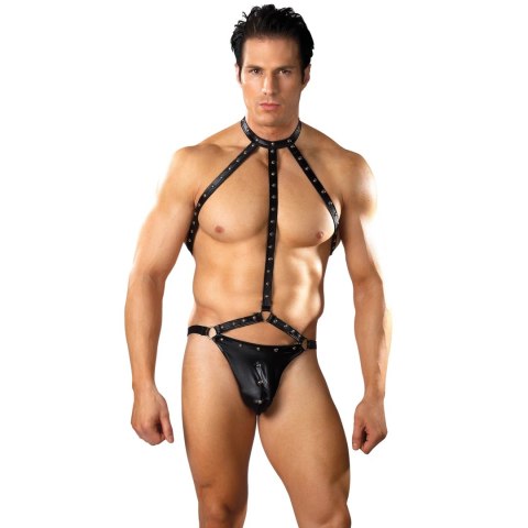 Stringi przymocowane do uprzęży z chokerem - LXL Male Power Male Power Stringi przymocowane do uprzęży z chokerem - LXL Male Power Male Power