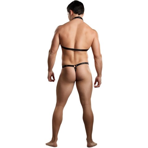 Stringi przymocowane do uprzęży z chokerem - LXL Male Power Male Power Stringi przymocowane do uprzęży z chokerem - LXL Male Power Male Power