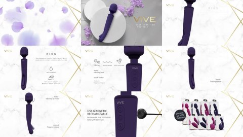 Vive - Różdżka z podwójnym końcem i innowacyjnym stymulatorem punktu G Kiku VIVE by Shots Vive - Różdżka z podwójnym końcem i innowacyjnym stymulatorem punktu G Kiku VIVE by Shots