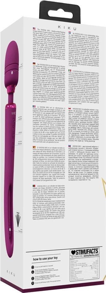 Vive - Różdżka z podwójnym końcem i innowacyjnym stymulatorem punktu G Kiku VIVE by Shots Vive - Różdżka z podwójnym końcem i innowacyjnym stymulatorem punktu G Kiku VIVE by Shots