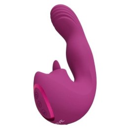 Vive - Wibrator z potrójnym silnikiem G-Spot i migoczącym językiem Yumi VIVE by Shots