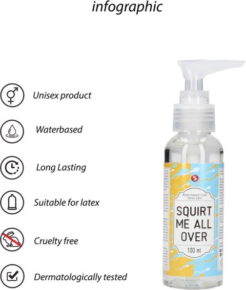 S-line by Shots - Lubrykant na bazie wody Squirt Me All Over 100 ml S-Line by Shots S-line by Shots - Lubrykant na bazie wody Squirt Me All Over 100 ml S-Line by Shots