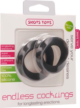 Shots Toys - Zestaw dwóch pierścieni erekcyjnych - duży i średni Shots Toys by Shots