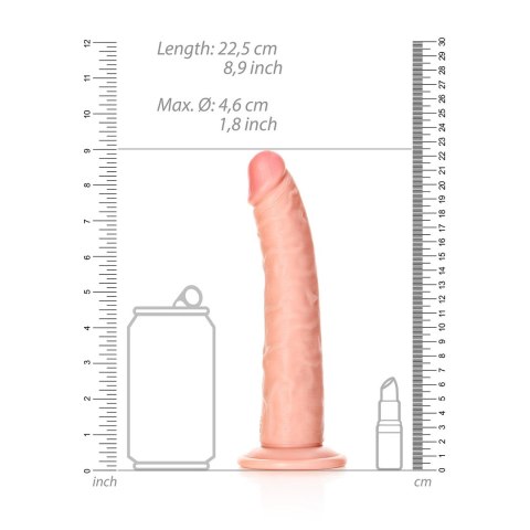 RealRock - Cienkie realistyczne dildo z przyssawką 20,5 cm RealRock by Shots RealRock - Cienkie realistyczne dildo z przyssawką 20,5 cm RealRock by Shots