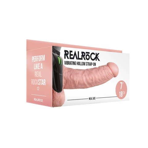 RealRock - Dildo wibrujące StrapOn z jądrami 18 cm RealRock by Shots RealRock - Dildo wibrujące StrapOn z jądrami 18 cm RealRock by Shots