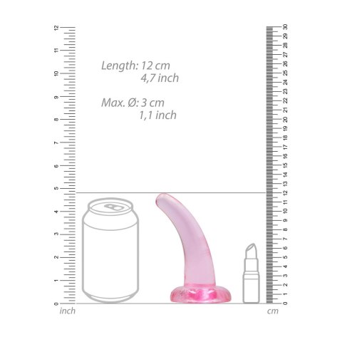RealRock - Dildo z przyssawką zakrzywione 11,5 cm RealRock by Shots RealRock - Dildo z przyssawką zakrzywione 11,5 cm RealRock by Shots